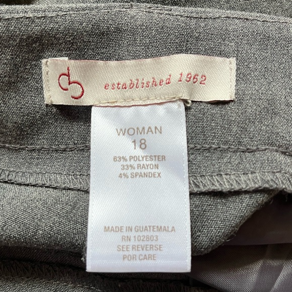 Dress Barn Ankle Pants, Gray, Size 18W - Picture 6 of 6